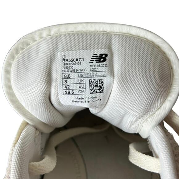 Aimé Leon Dore x New Balance 550 BB550AC1 White Suede Men\'s 8.5 Women\'s 10 main image 7
